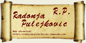 Radonja Pulejković vizit kartica